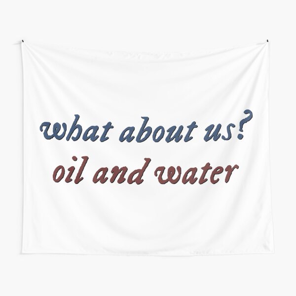 Vista previa del artículo con la obra «¿Qué pasa con nosotros? aceite y agua», diseñado y vendido por percqbeths.