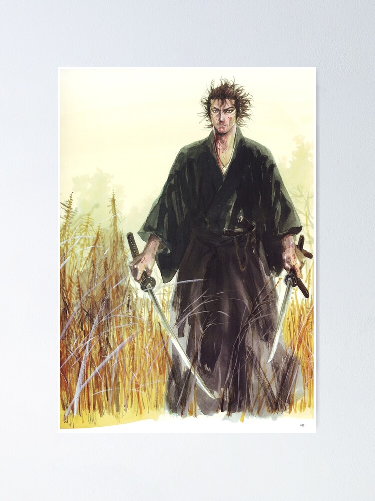 Buy Set of 2 Vagabond Manga Wall Art Samurai Art Decor, Musashi