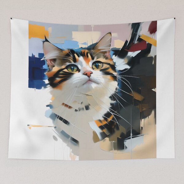 Item preview, In the Moment: A content kitty oil painting designed and sold by KH-GardenEden.