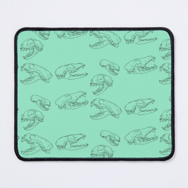Item preview, North American Predator Skulls Black Lines Minty designed and sold by Ashley Gagnon.