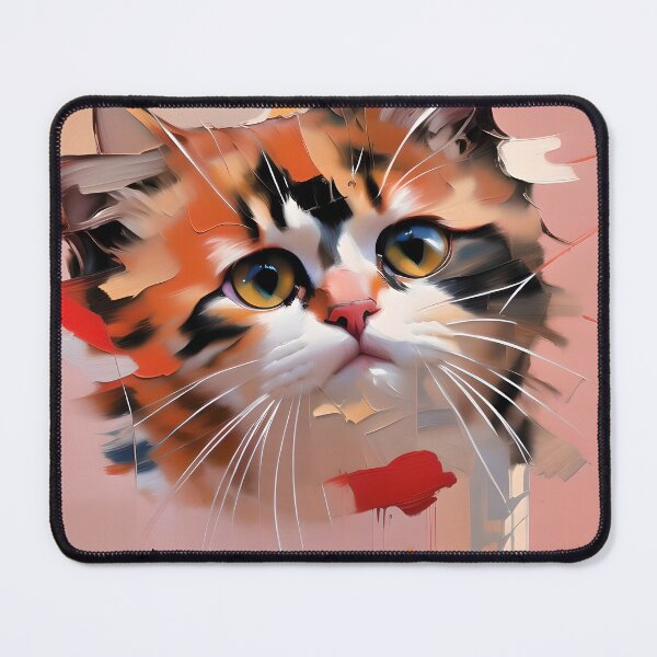 Item preview, Curiosity: A inquisitive kitty oil painting designed and sold by KH-GardenEden.