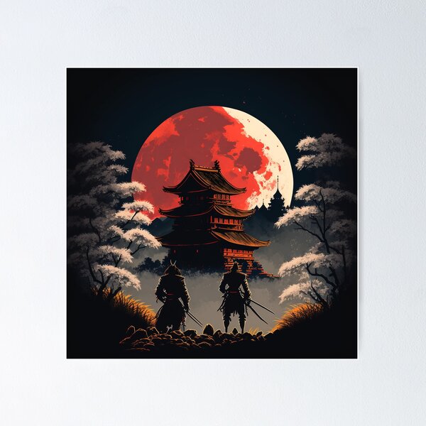 Item preview, The Samurai’s Midnight Raid on the Blood Moon Castle designed and sold by SamuraiSwords.