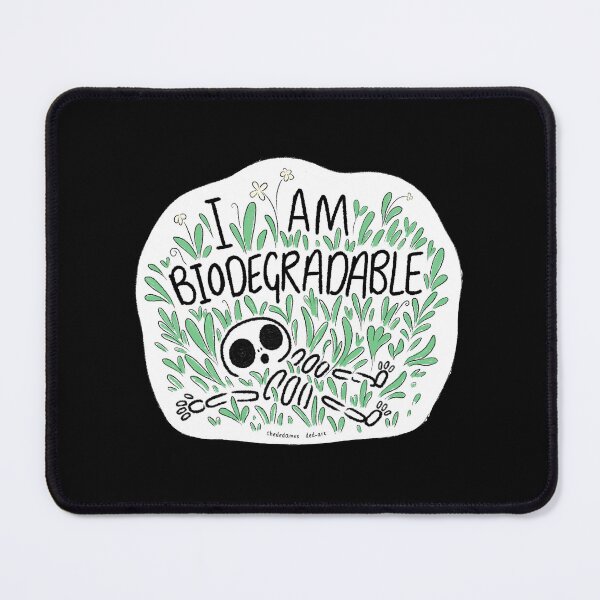 Item preview, I am biodegradable skeleton on grass designed and sold by ded-art.