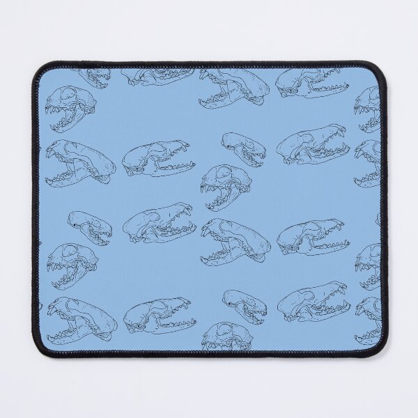 Item preview, North American Predator Skulls Black Lines Blue designed and sold by Ashley Gagnon.