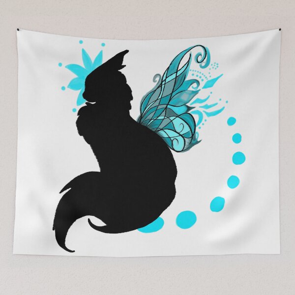 Item preview, Fairy Cat Teal Blue designed and sold by Zovanah.