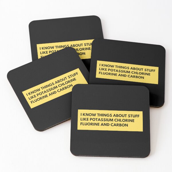 Item preview, i know things about stuff like potassium chlorine fluorine and carbon designed and sold by TomorrowQuotes.