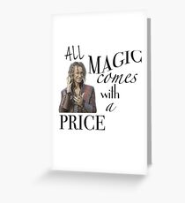 "All Magic kommt mit einem Preis" Grußkarte