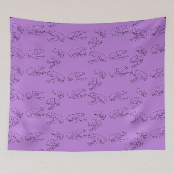 Item preview, North American Predator Skulls Black Lines Purple designed and sold by Ashley Gagnon.