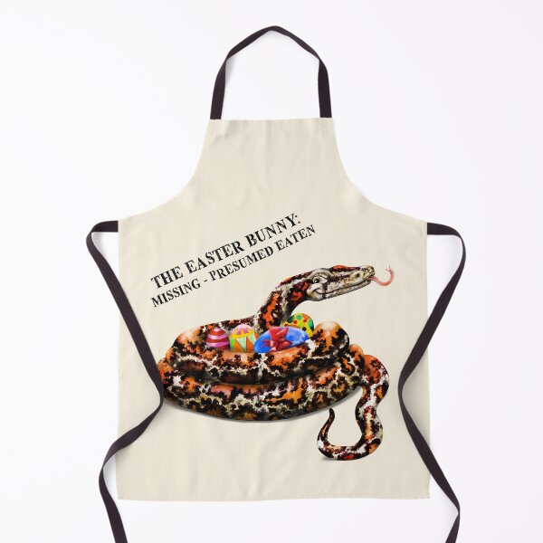 Item preview, The Easter Bunny: Missing - Presumed Eaten | Cartoon Burmese Python designed and sold by Snootrac.