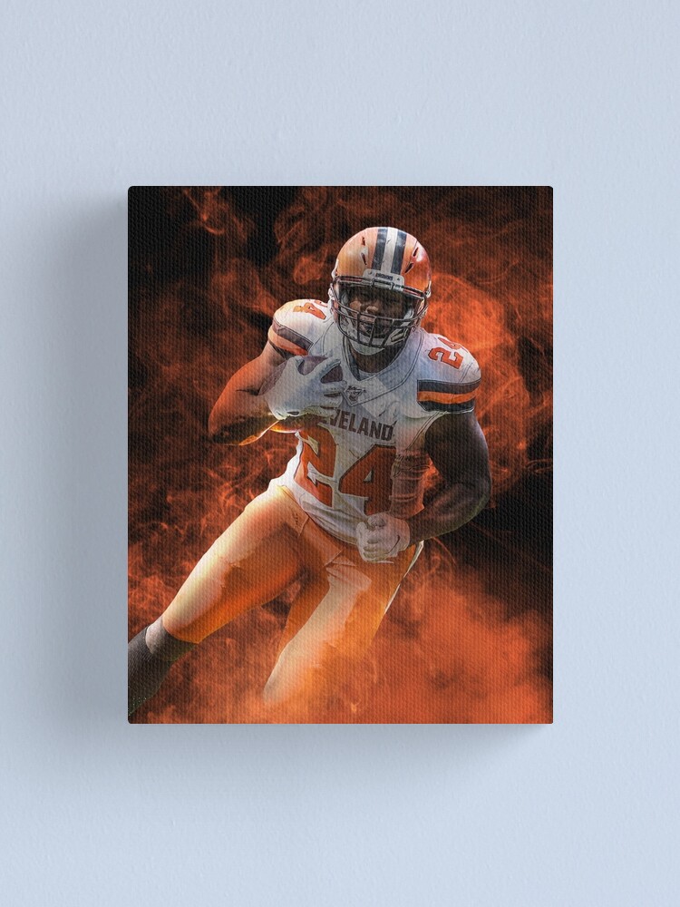 Nick Chubb Cleveland Sports Art Sticker for Sale by JRoseGraphics