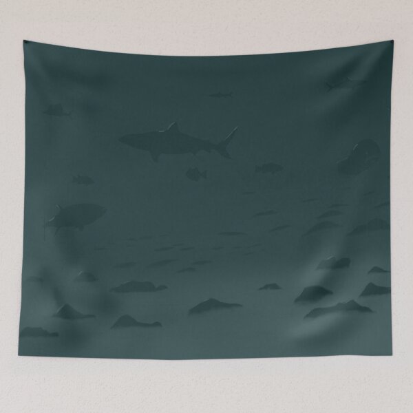 Item preview, Deep Ocean Hand Drawn Digital Art Painting  designed and sold by Lartheviking.