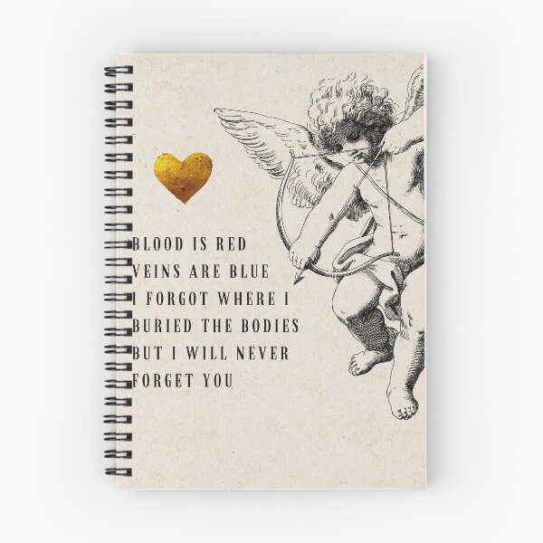 Item preview, Funny Roses are Red Poem Gothic Valentines Cherub and Gold Heart designed and sold by Monica Laipple.