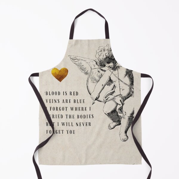 Item preview, Funny Roses are Red Poem Gothic Valentines Cherub and Gold Heart designed and sold by Monica Laipple.