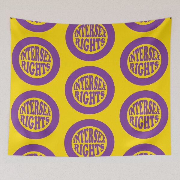 Item preview, Intersex Rights - Minimal Modern Flag Circle Text 2023 designed and sold by UncutJorts.