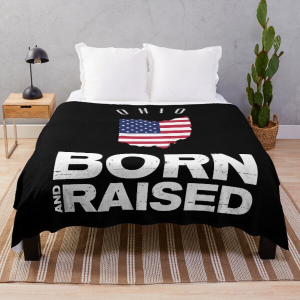 Item preview, USA Born and Raised Ohio American Flag Design designed and sold by VIKING PROJECT.