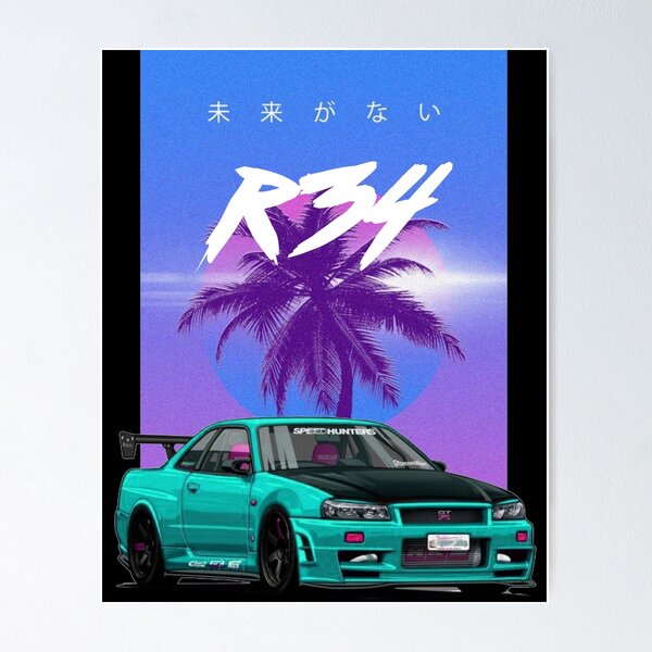 Nissan Skyline GTR R34 Poster von Dio Saputro