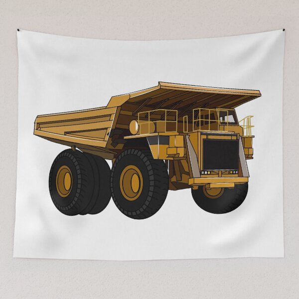 Item preview, Haul truck cartoon illustration designed and sold by Misscartoon.