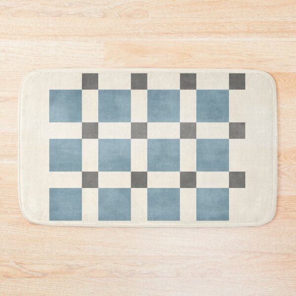 Item preview, Chequer Pattern Blue Dark Grey designed and sold by FAROSSTUDIO.