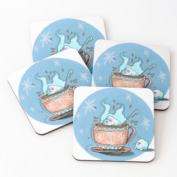 Item preview, Cosy hot drink with marshies designed and sold by Whimsy Pose Illustrations.