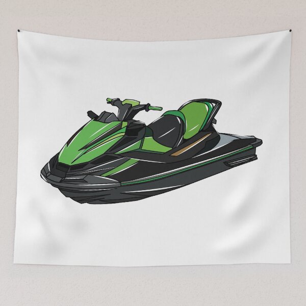 Item preview, Jet ski cartoon illustration designed and sold by Misscartoon.