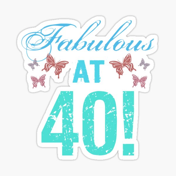 Celebrating 40th Anniversary Sticker for Sale by thepixelgarden