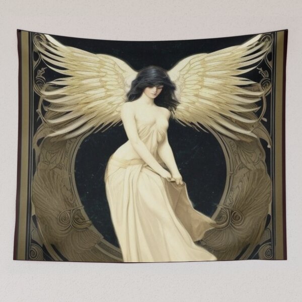 Item preview, Gold and black Angel designed and sold by AnnieHaven.