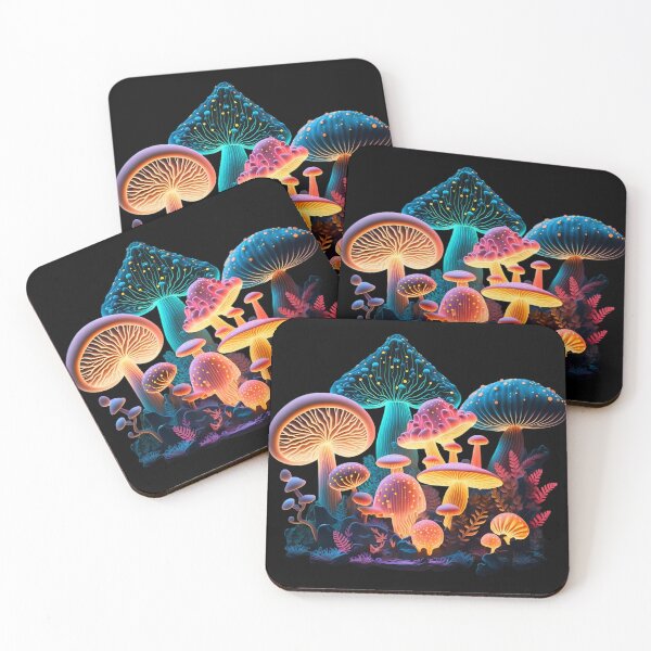 Item preview, Pychedelic glowing mushrooms #1 designed and sold by Christolamber.