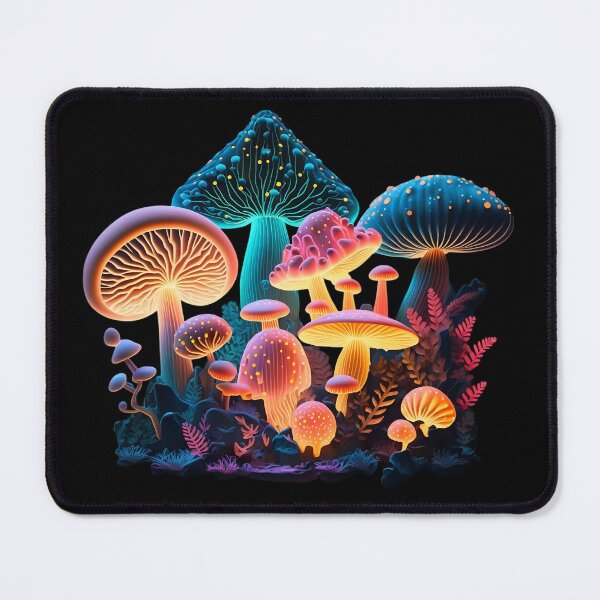 Item preview, Pychedelic glowing mushrooms #1 designed and sold by Christolamber.