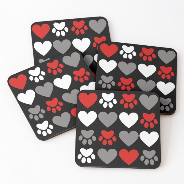 Item preview, pawprints on my heart - cat print - dog print designed and sold by EvergreenWhimsy.