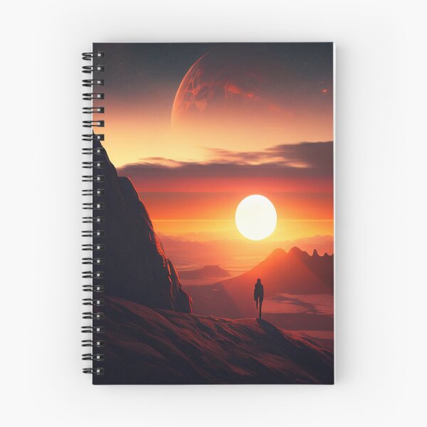 Item preview, Sci-fi sunset with moon view designed and sold by Marc Alexander Kunze.