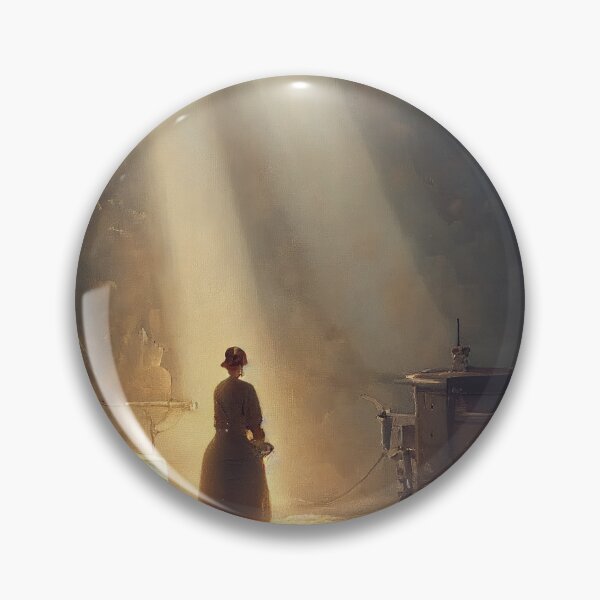 Item preview, Woman Standing in Golden Light on Rocks Painting designed and sold by bryanchvzz.