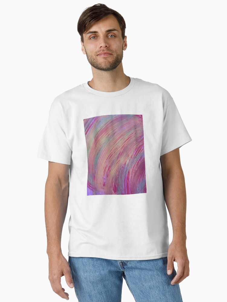 Thumbnail 2 of 7, Classic T-Shirt, Intense Sunset Pastel Abstract designed and sold by OneDayArt.