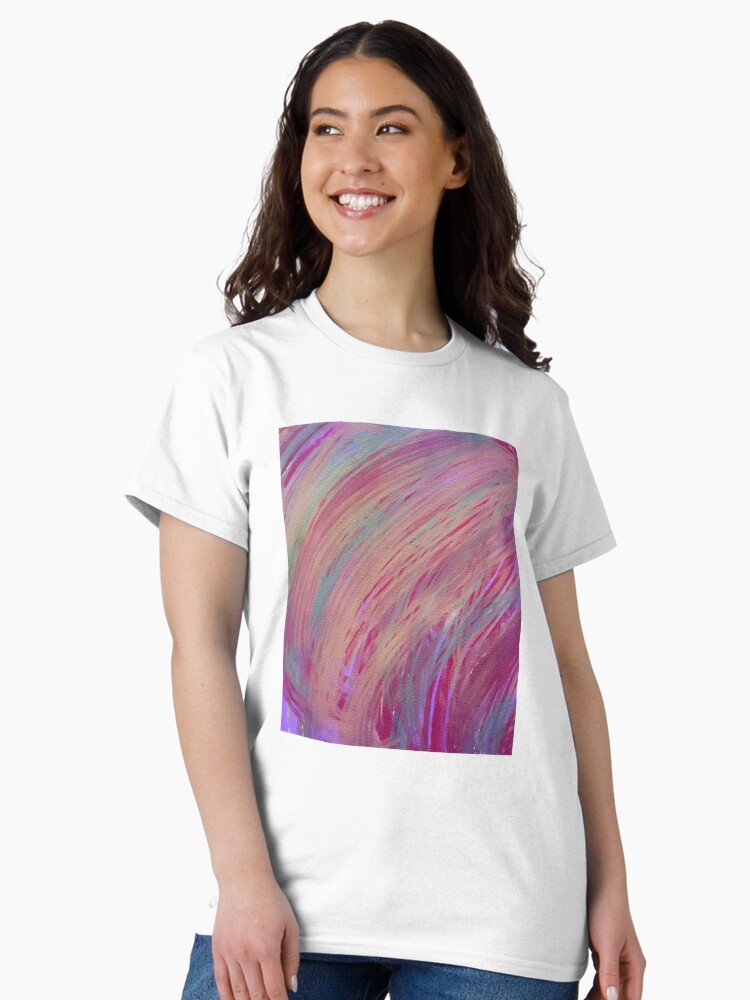 Thumbnail 1 of 7, Classic T-Shirt, Intense Sunset Pastel Abstract designed and sold by OneDayArt.