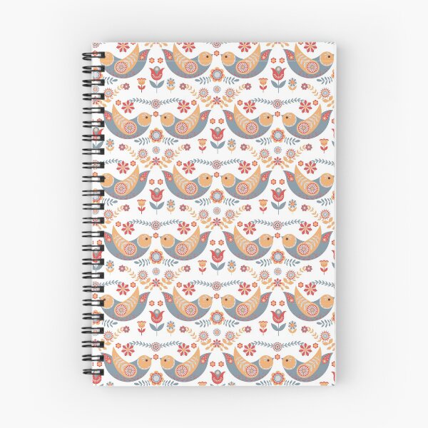 Aperçu de l'œuvre Modèle de style nordique avec des fleurs et des oiseaux. Art folklorique. Le style scandinave créée et vendue par Skaska.