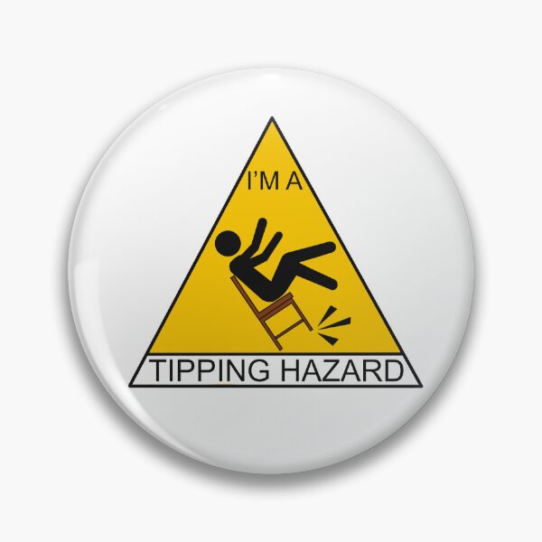 Item preview, Falling Person, Chair Tipping Hazard Sticker designed and sold by Rachels-Hue.
