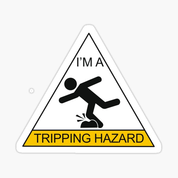 Item preview, Copy of Falling Person, Tripping Hazard Sticker designed and sold by Rachels-Hue.