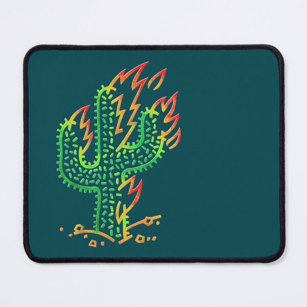 Item preview, flaming cactus (colour) designed and sold by BrownWoodRobot.