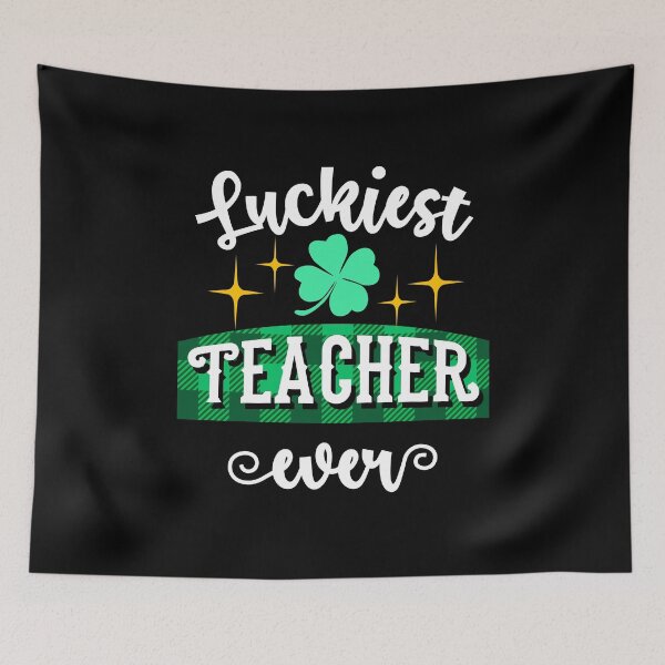 Item preview,  Luckiest Teacher Ever Lucky Groovy Wavy on St Patrick's Day designed and sold by pookkudesign.