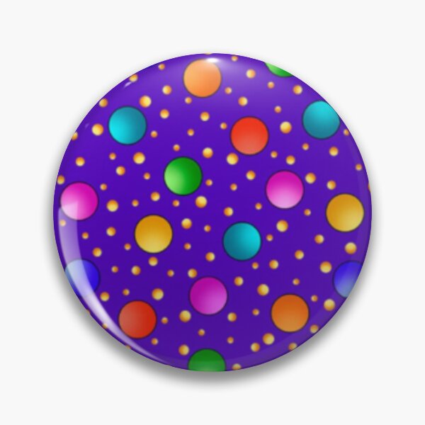 Item preview, Colorful Polka Dots On Purple Background designed and sold by TheCatmeow2000.