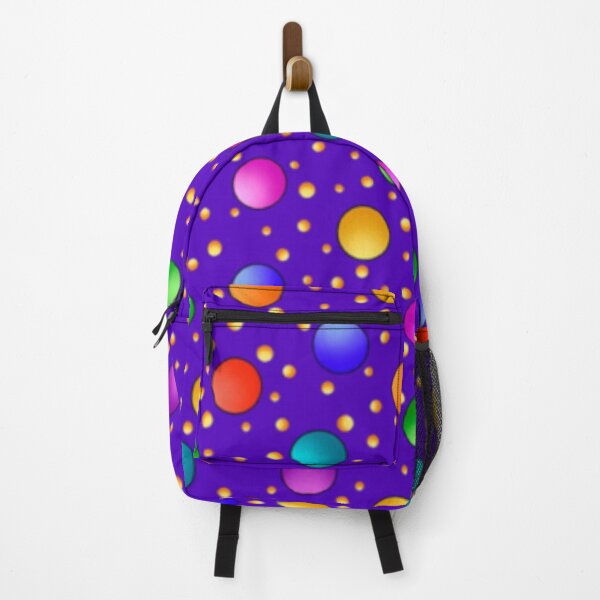 Item preview, Colorful Polka Dots On Purple Background designed and sold by TheCatmeow2000.