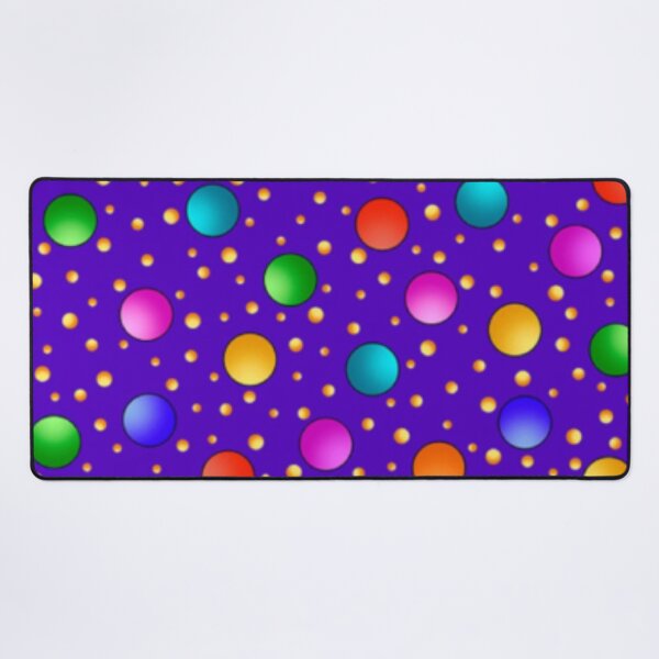 Vista previa del artículo con la obra «Lunares de colores sobre fondo morado», diseñado y vendido por TheCatmeow2000.