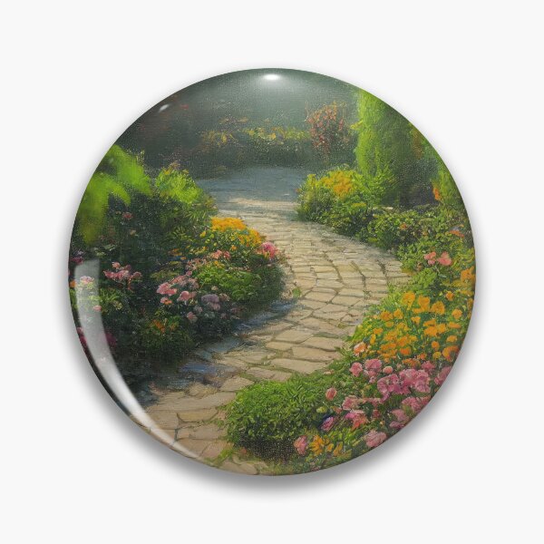 Item preview, Spring Sunny Garden with Cobblestone Walking Path designed and sold by bryanchvzz.