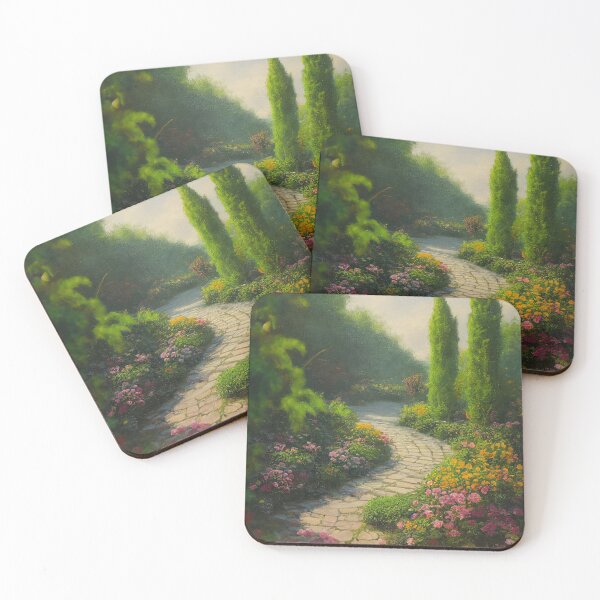 Item preview, Spring Sunny Garden with Cobblestone Walking Path designed and sold by bryanchvzz.