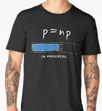 P versus NP problem in progress | Mathematical Art Design Men's Premium T-Shirt