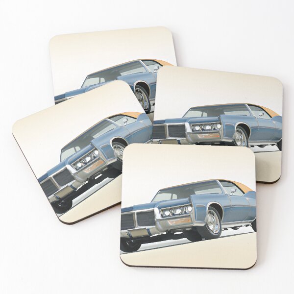 Item preview, American cruiser, Riviera, V8 engine, classic, blue designed and sold by pixelatedworld.