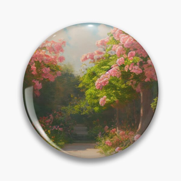Item preview, Sunny Sidewalk with Blooming Flowers in Spring designed and sold by bryanchvzz.