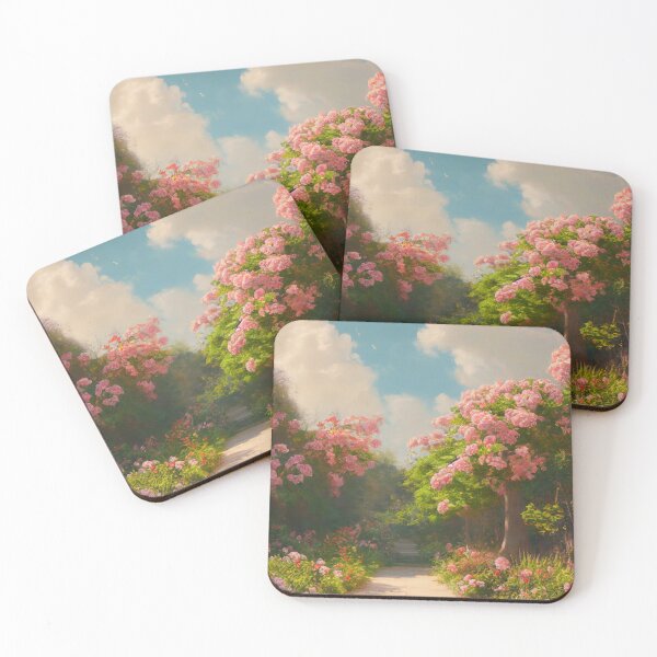Item preview, Sunny Sidewalk with Blooming Flowers in Spring designed and sold by bryanchvzz.
