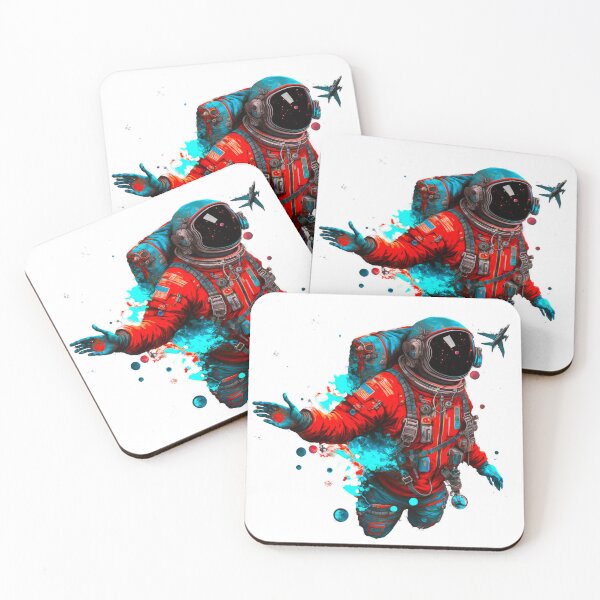 Item preview, Cosmic Explorer: Astronaut's Neon Journey Through Space  designed and sold by Justin Haas.