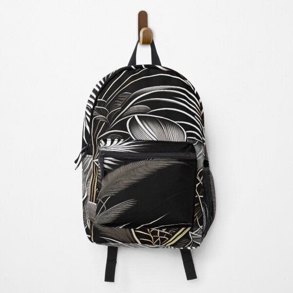 Item preview, White Leaf Pattern on Black designed and sold by calibrit.