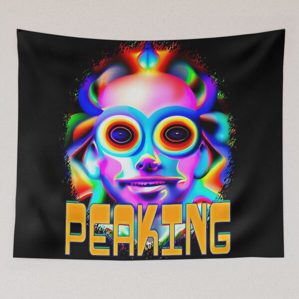 Item preview, Peaking - Captioned (2)- Trippy Psychedelic Art designed and sold by TheThirdEye.